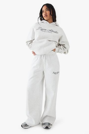 DSGN STUDIO EMBROIDERED STRAIGHT LEG JOGGER ash grey