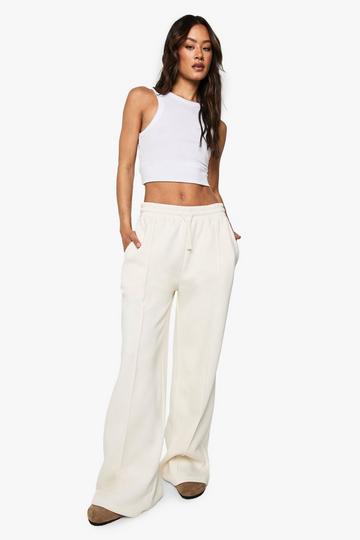 Tall Pintuck Detail Straight Leg Jogger ecru