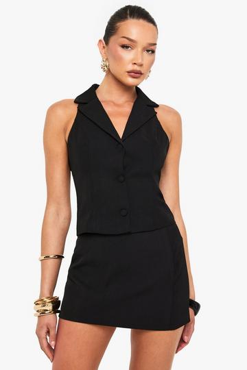 Gilet Met Kraag En Knopen black