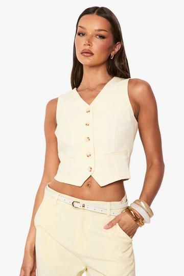 Gilet Met Knopen lemon