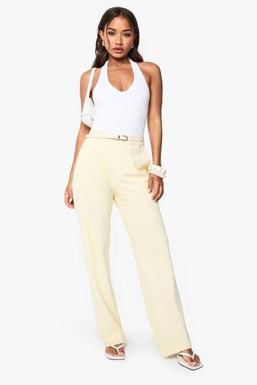 Tailored Slim Straight Leg Trouser lemon
