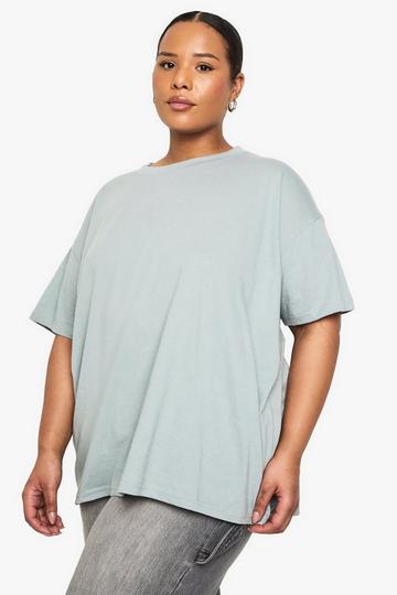 Sage Green Plus Oversized T-Shirt