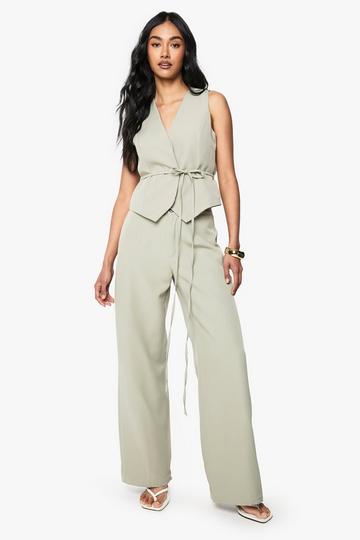 Fit & Flare Tailored Trouser sage