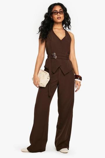 Fit & Flare Tailored Trouser chocolate