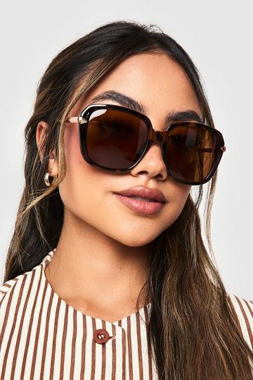 Oversized Round Sunglasses brown