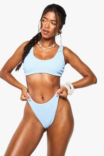 Gekreukeld Bikini Broekje powder blue