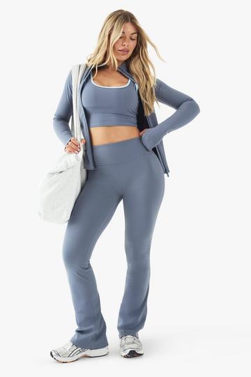 DSGN Studio Sports Super Soft High Waist Flared Legging blue
