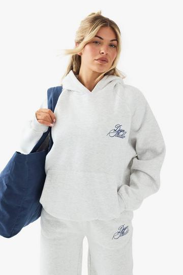 DSGN Studio Script Oversized Hoodie ash grey