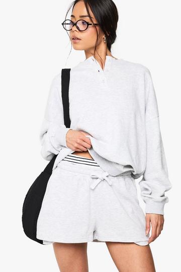 Short de sport taille haute ash grey