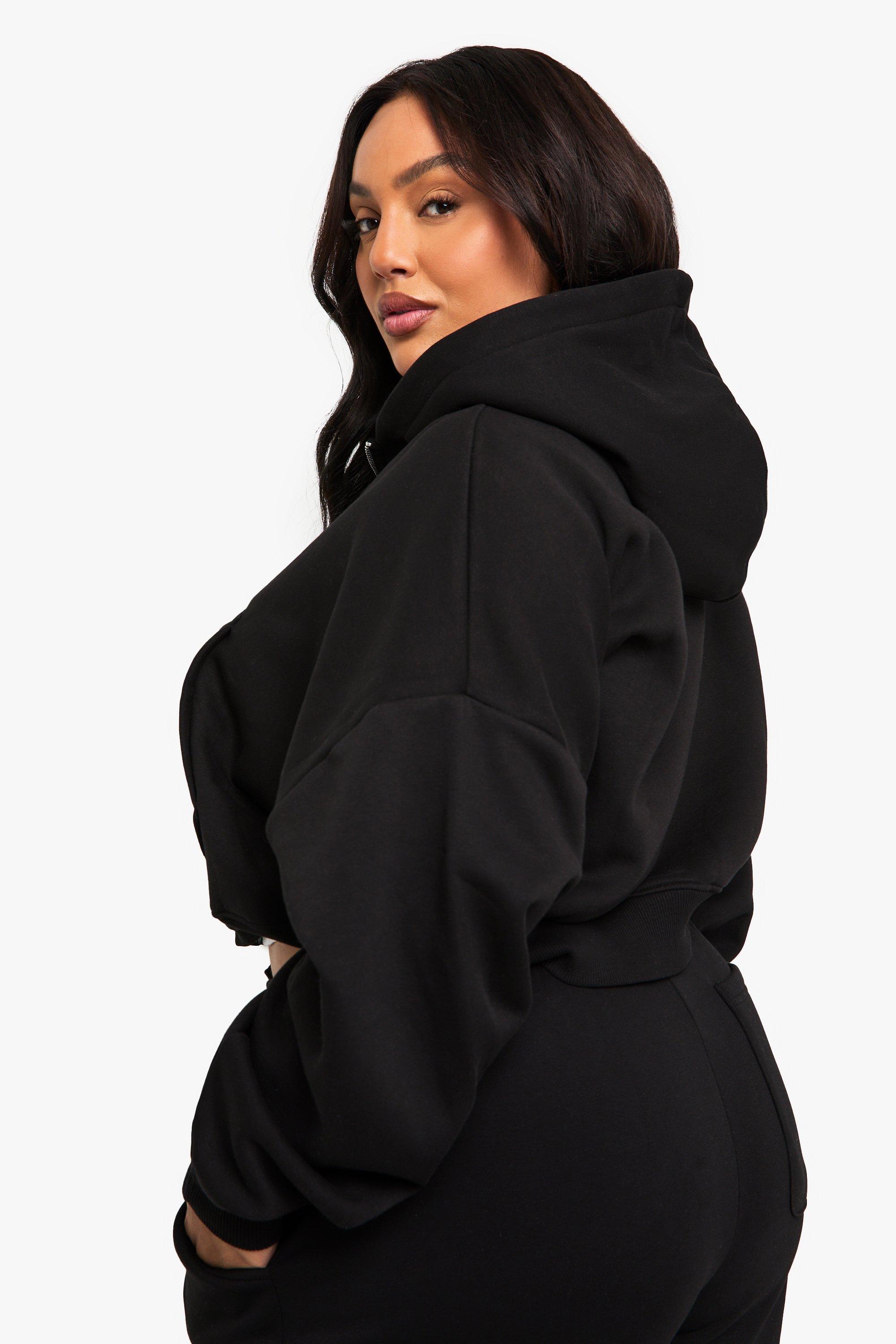 PLUS BALLOON SLEEVE ZIP UP HOODIE | boohoo USA PLUS BALLOON SLEEVE ZIP UP HOODIE | boohoo USA