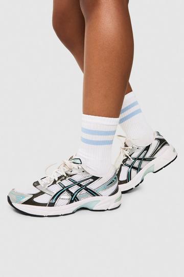 Gestreepte Sportsokken (2 Paar) powder blue