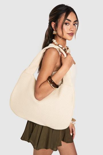 Textured Tote Bag cream
