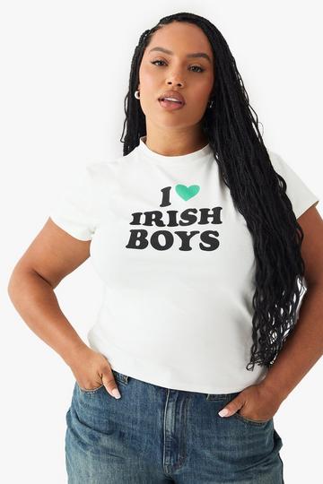 Plus I Love Irish Boys Baby T-Shirt white