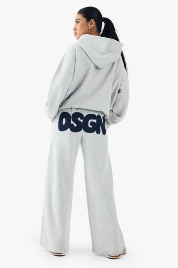 Badstoffen Dsgn Joggingbroek Met Rechte Pijpen ash grey