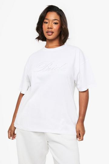 Plus Bride Oversized T-Shirt white