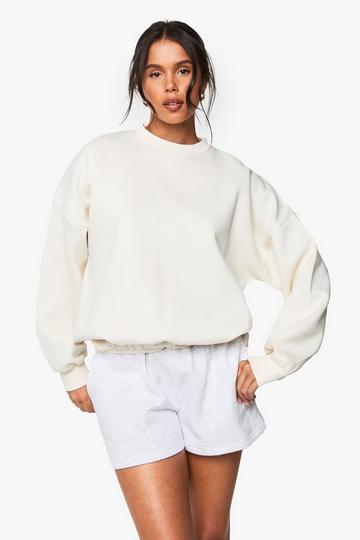 Bubble Hem Sweatshirt ecru