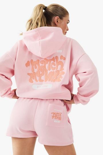 Match My Vibe Embroidered Sweatshorts pink