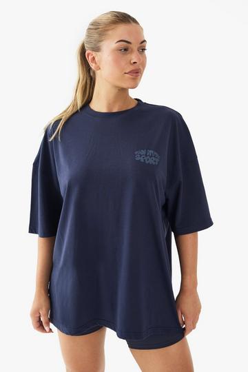 DSGN Studio Sport Printed Oversized T-Shirt navy