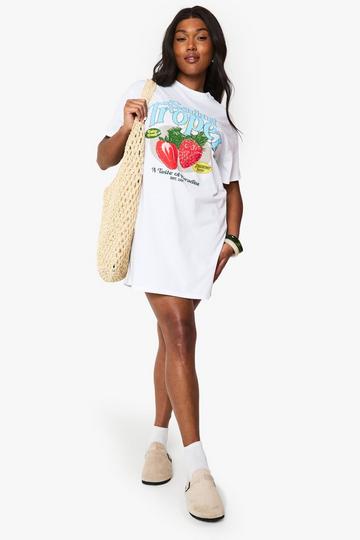 PLUS SAINT TROPEZ OVERSIZED T-SHIRT DRESS white