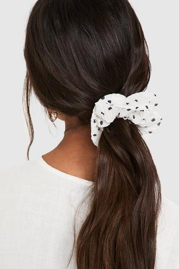 Elastiekje Met Textuur En Stippen white