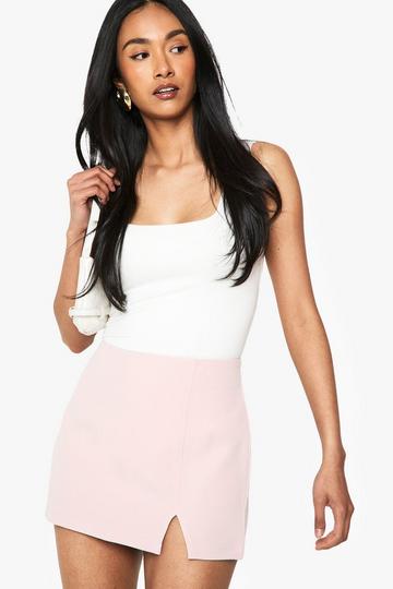 Split Front Micro Mini Skirt pink