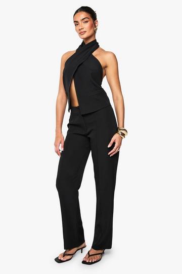 Geweven Set Met Halter Neck black