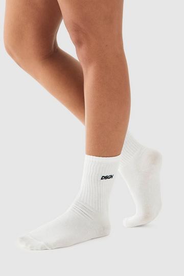 Dsgn Pilates Sportstrumpor med yogagrepp white