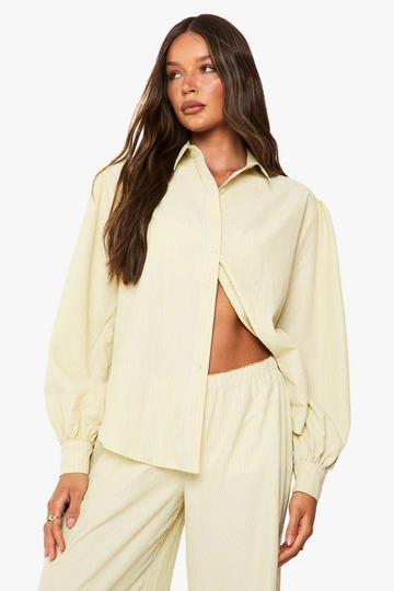Stripe Relaxed Fit Shirt yellow