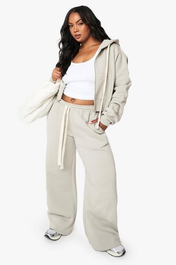 Plus Contrast Drawcord Straight Leg Jogger sage