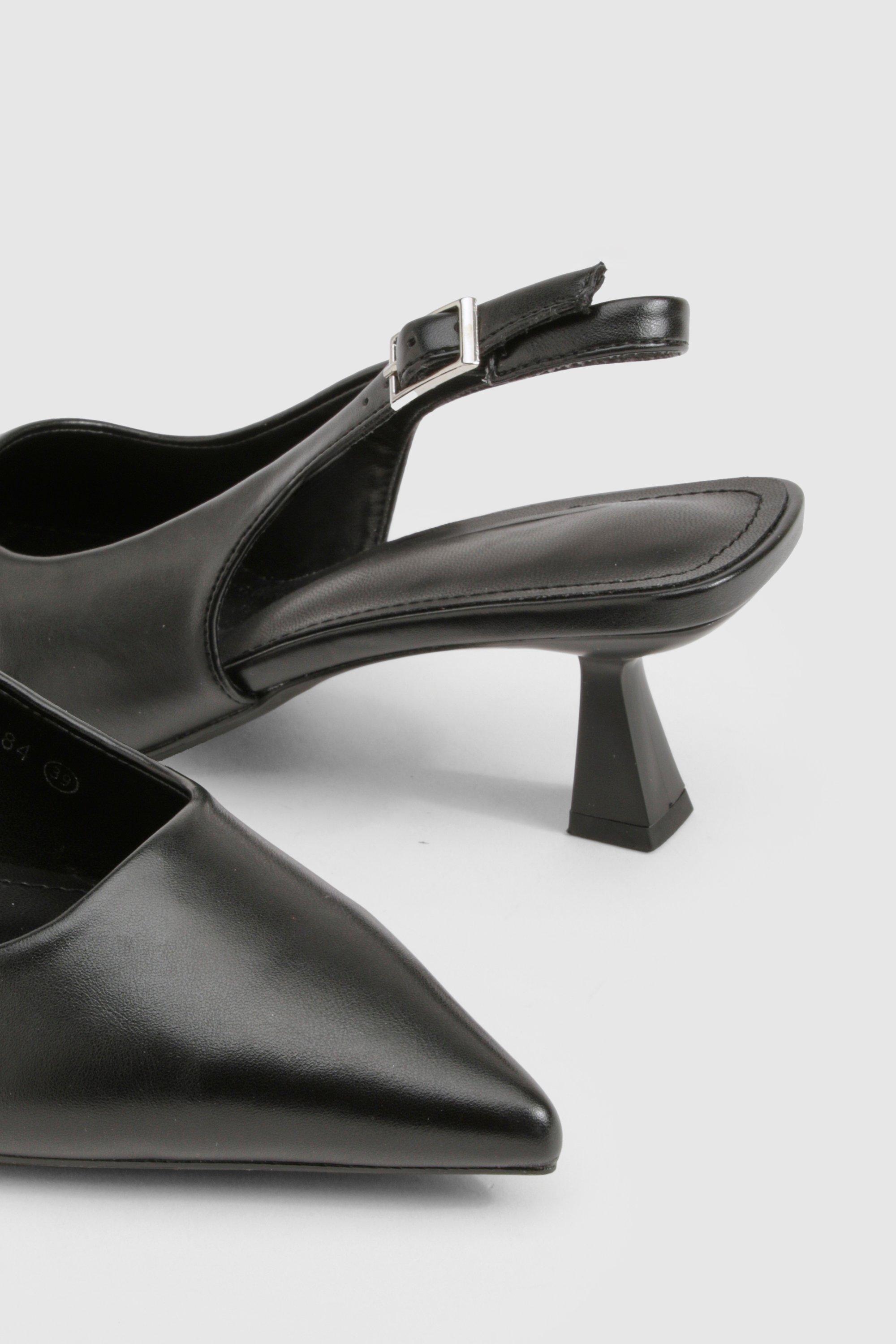 Low Stiletto Slingback Court Shoes | boohoo CA