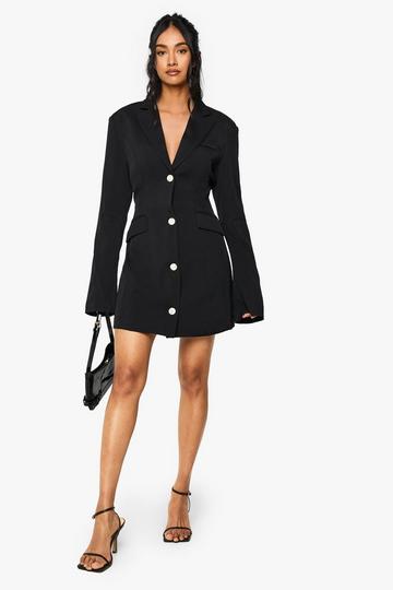 Tall Tailored Skater Dress black