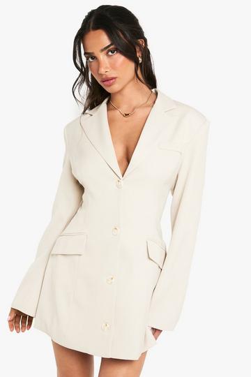 Petite Tailored Skater Dress stone