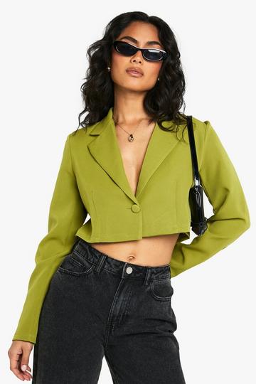 Blazer basique ample olive