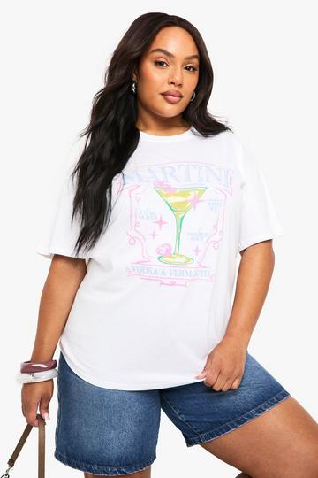PLUS MARTINI OVERSIZED T-SHIRT white