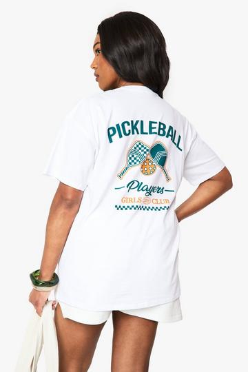PLUS PICKLEBALL OVERSIZED T-SHIRT white