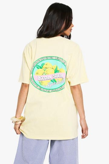 Yellow Extra Sour Lemons Overdyed Oversized T-shirt