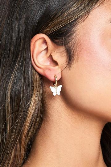 Enamel Vlinder Oorbellen gold