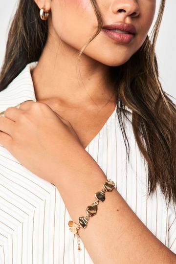 Platgeslagen Metalen Armband gold