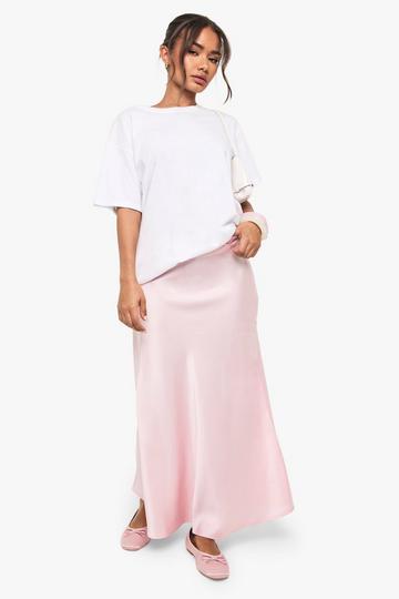 Satin Midaxi Skirt light pink
