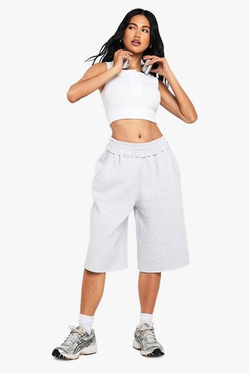 Joggingbroek Met Onbewerkte Zoom En Naaddetail ash grey