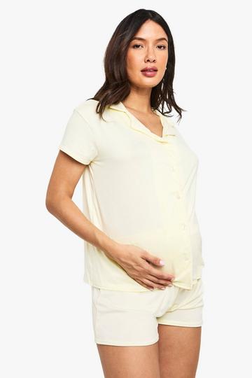 Zwangerschap Pyjama Set Met Blouse Met Lange Mouwen En Broek lemon