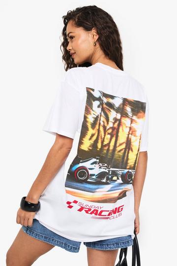 Sunday Racing Club Printed Tshirt white