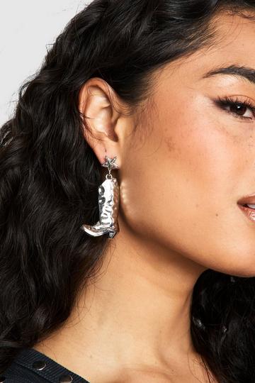 Statement Western Sterren Oorbellen silver