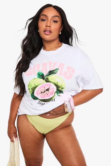 Plus Oversized Guava T-Shirt white