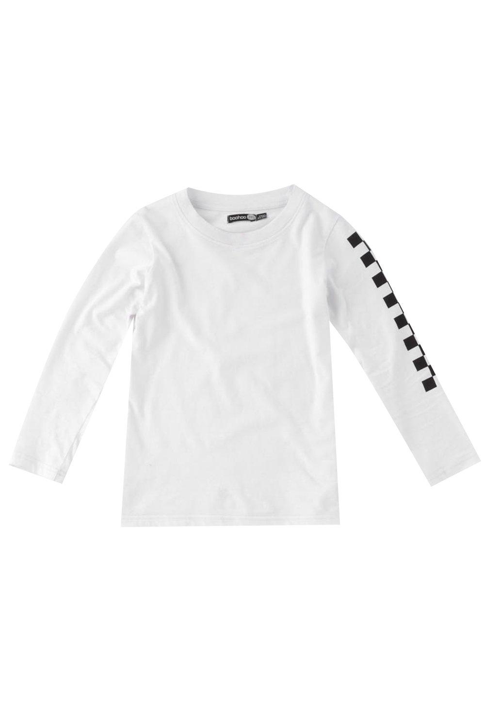 checkerboard long sleeve t shirt