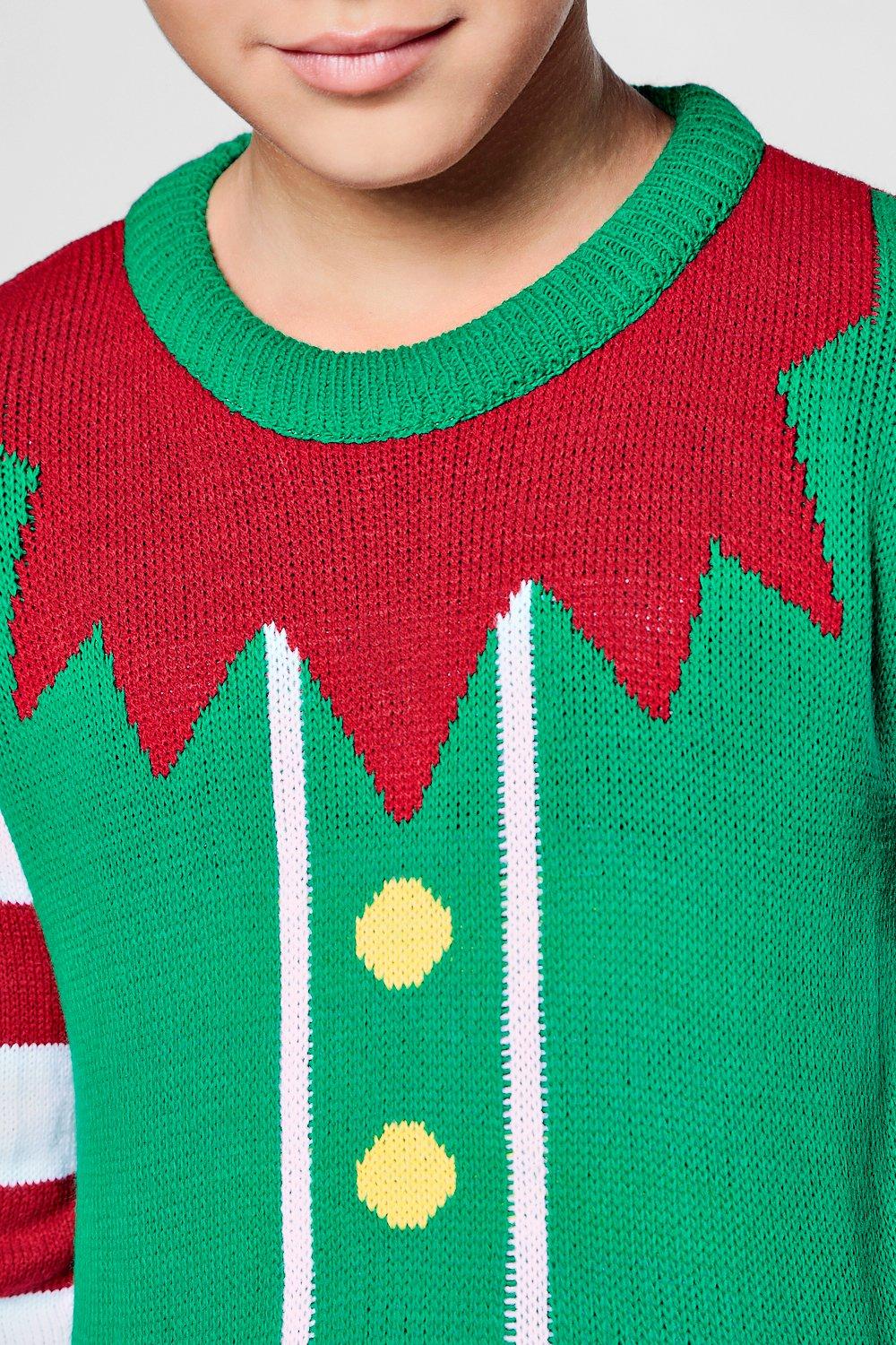 Boys elf sweater best sale