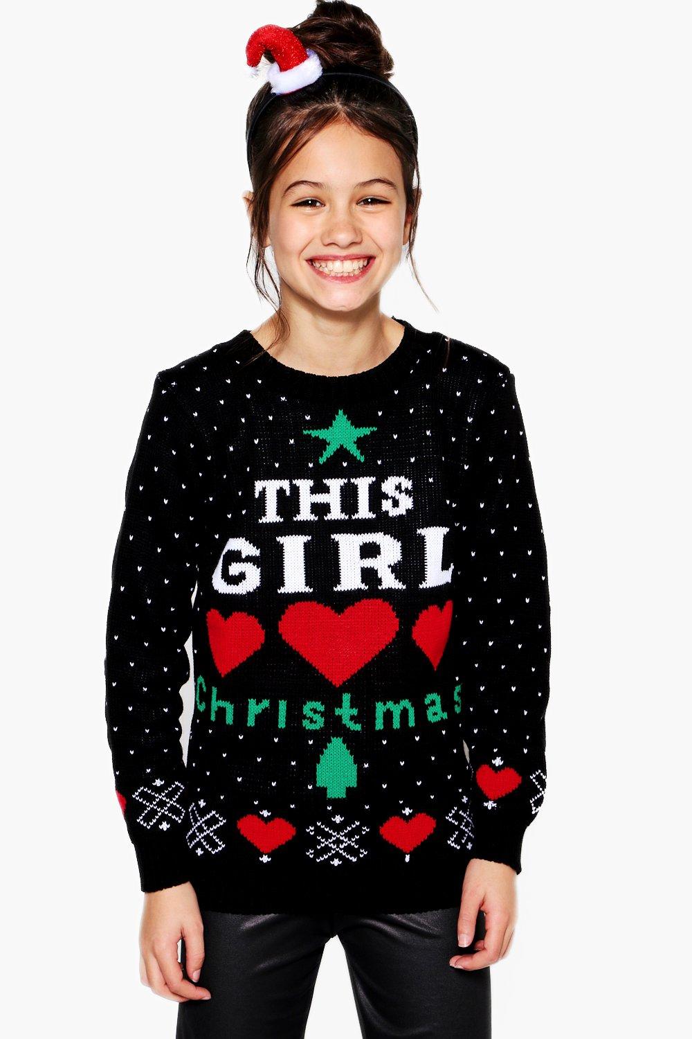 christmas girls jumpers