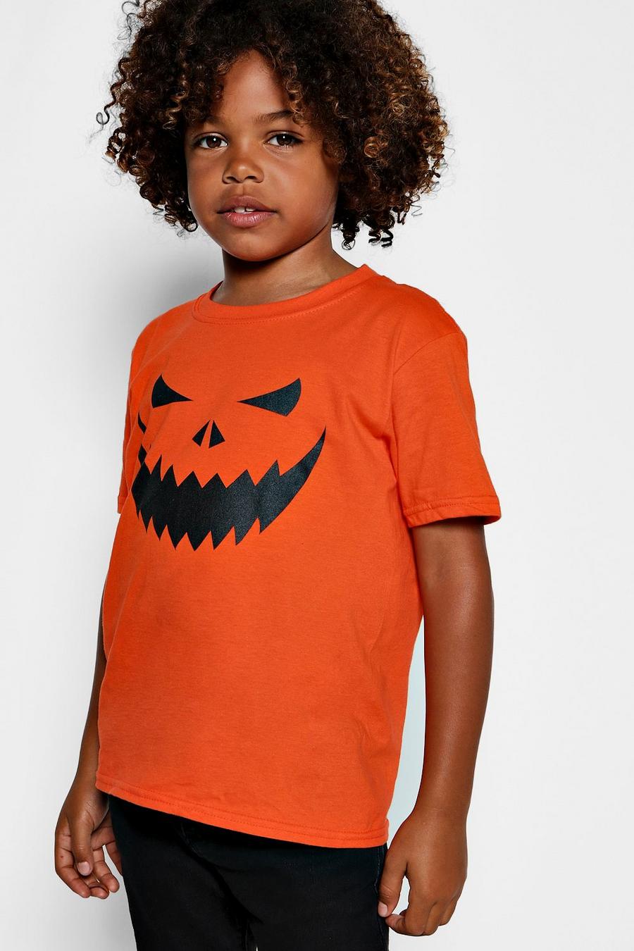 Pour garçons Halloween citrouille T-Shirt, Orange image number 1