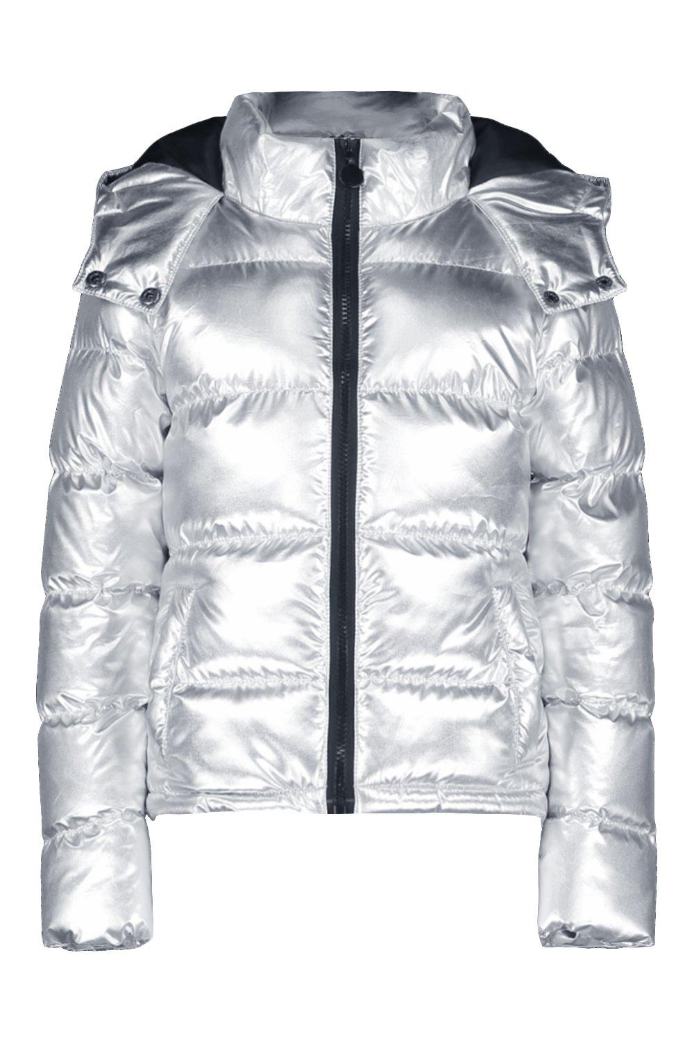 Metallic on sale girls coat