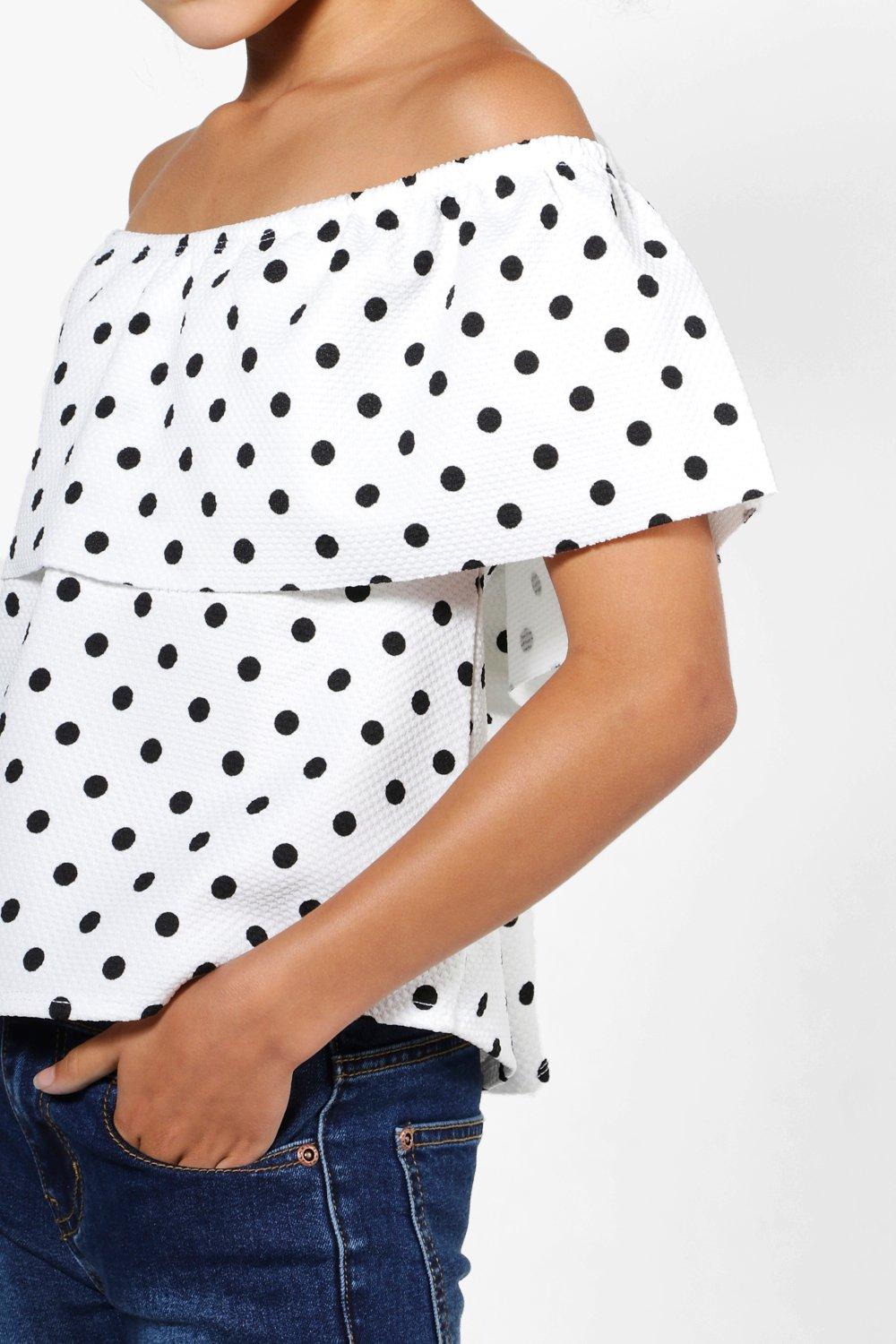 Spotty 2025 bardot top